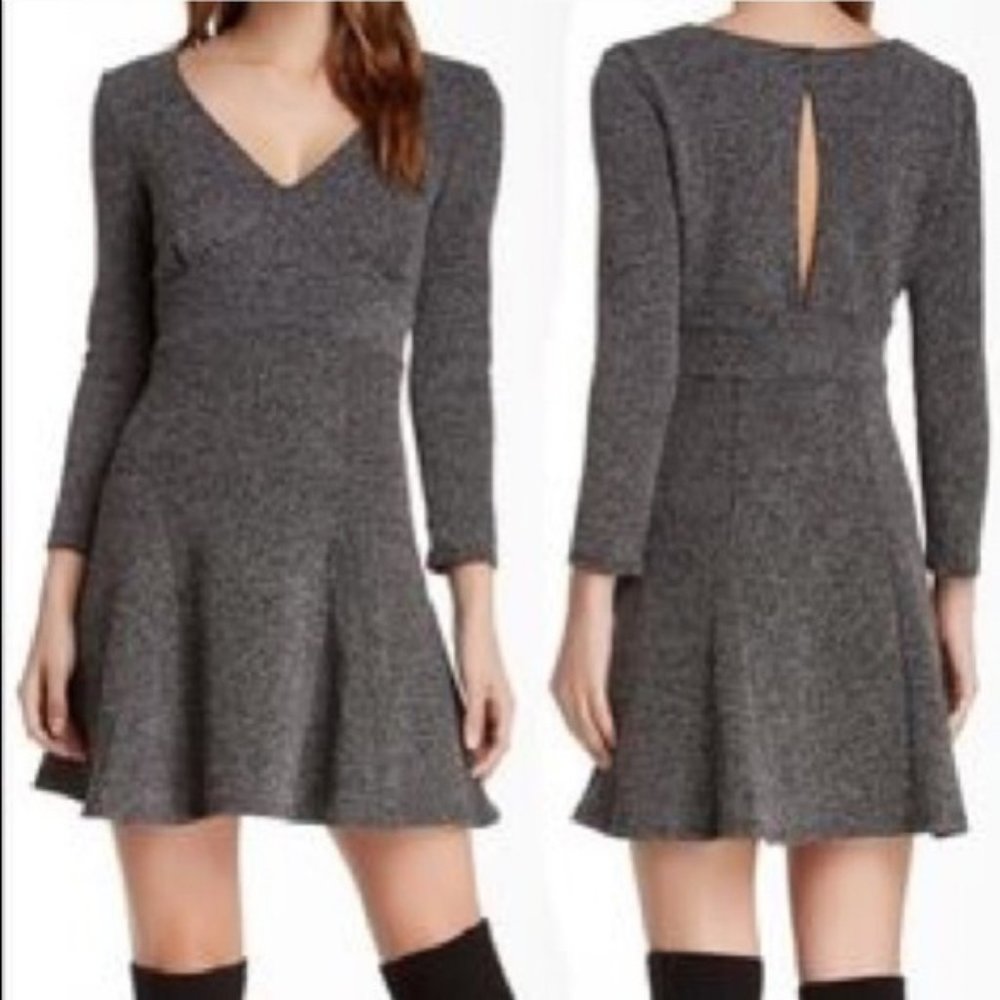 Free People Heartstopper Tweed Design Mini Dress NWT